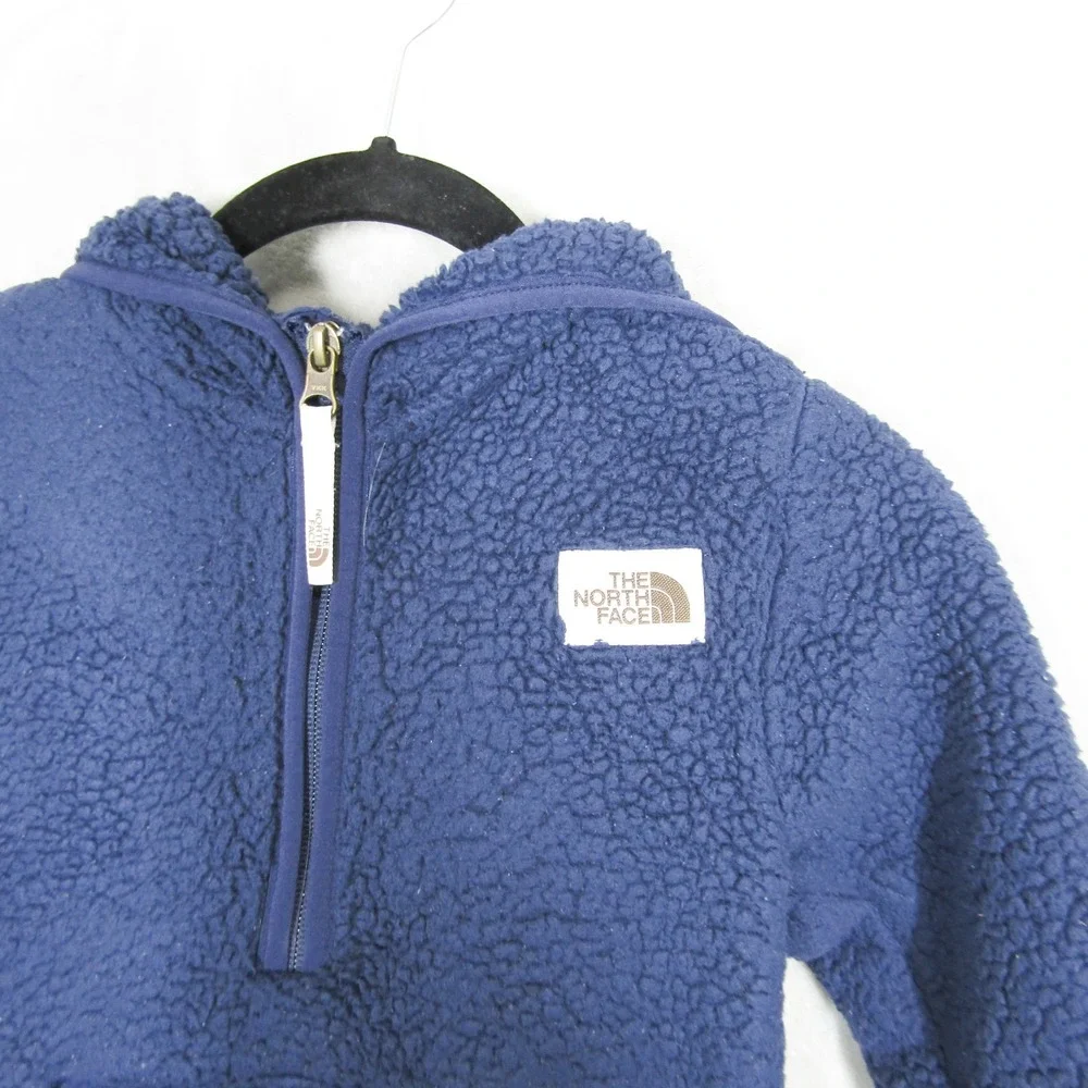 The North Face Boys XS 6 Blue Fleece Pullover Hoodie Jacket